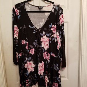 Torrid Lace up front long sleeve top